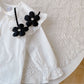 Lovely Big Flower Shirt And Bell Bottoms Two-piece Set