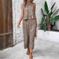 Female Spring And Summer Print Straight-leg Pants Suit