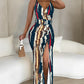 Women's Spandex V-neck Asymmetric Skirt Dress
