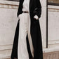 Autumn And Winter European And American Leisure Long Pure Color Warm Keeping Woolen Coat Women