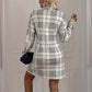 French Retro Printed Skirt New Plaid Dress