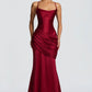 Womens Long Figure-flattering Elegant Slip Dress