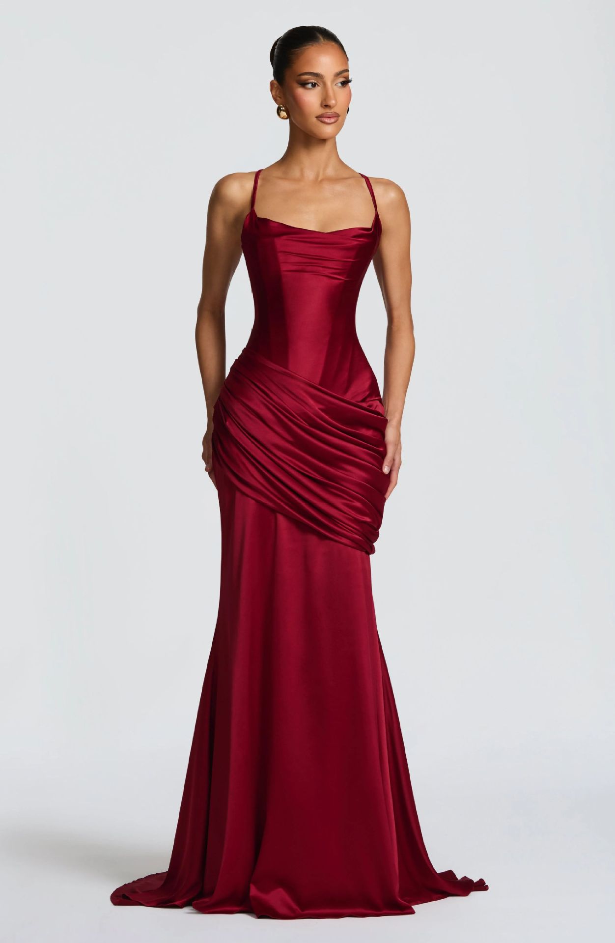 Womens Long Figure-flattering Elegant Slip Dress