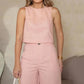 Solid Color Sleeveless Vest Temperament Straight-leg Trousers Suit