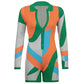 Lapel Color Block Stitching Long-sleeved Jumpsuit