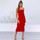 Four-section Elastic Stitching Dress Women