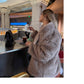 New Fox Hair Medium Length Suit Collar Fur Coat