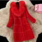 Women's Medium Length Sheep Sheared Fur Coat