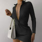 Fashionable New L-neck Twisted Tight-fitting Dress