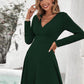 Women's Fashion Temperament Pure Color Slim Fit Dress