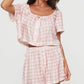 Women's Fashion Bowknot Button Shorts Casual Suit