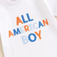 Ensemble t-shirt et short d'été à imprimé anglais pour bébé