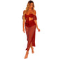 High split two-piece beachwear