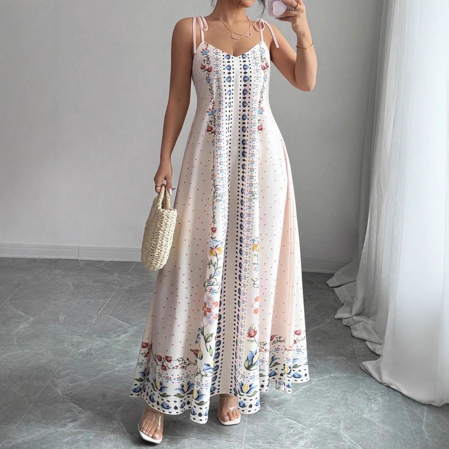 Women's Fashion Sleeveless Dress With Thin Straps