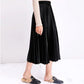 Gold velvet pleated skirt