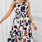 Women's Casual European And American-Style Printed Crew-Neck Dress