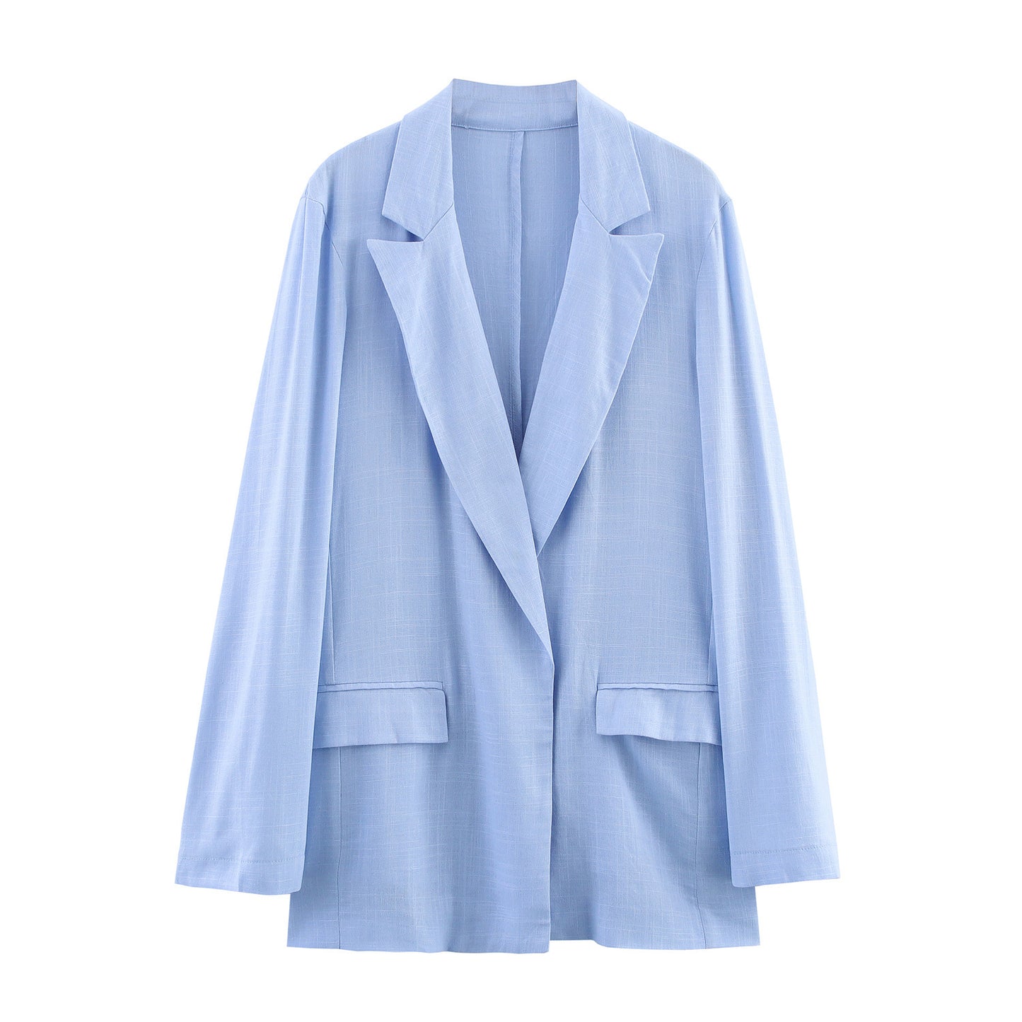 Pleated Cardigan Suit Jacket Wide Leg Pants Suit