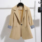 Korean Style Slim Drape Thin Three-quarter Sleeve Suit Top
