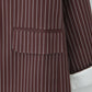 Versatile Elegant Brown Striped Loose Suit Jacket