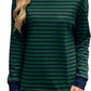 Women's Striped Pattern Round Neck Long-sleeved Sweater