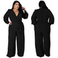 Relaxed-fit Straight-leg Solid-color Jumpsuit With Belt