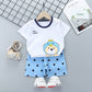 Ensemble d'été à manches courtes pour enfants en pur coton