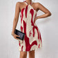 Women's Sleeveless Printed Halter Dress