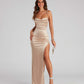 New Pleated Slit Slim-fit Bodycon Dress