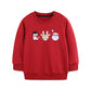Pull en coton tricoté à col rond pour enfants, modèles d'automne, broderie de dessin animé