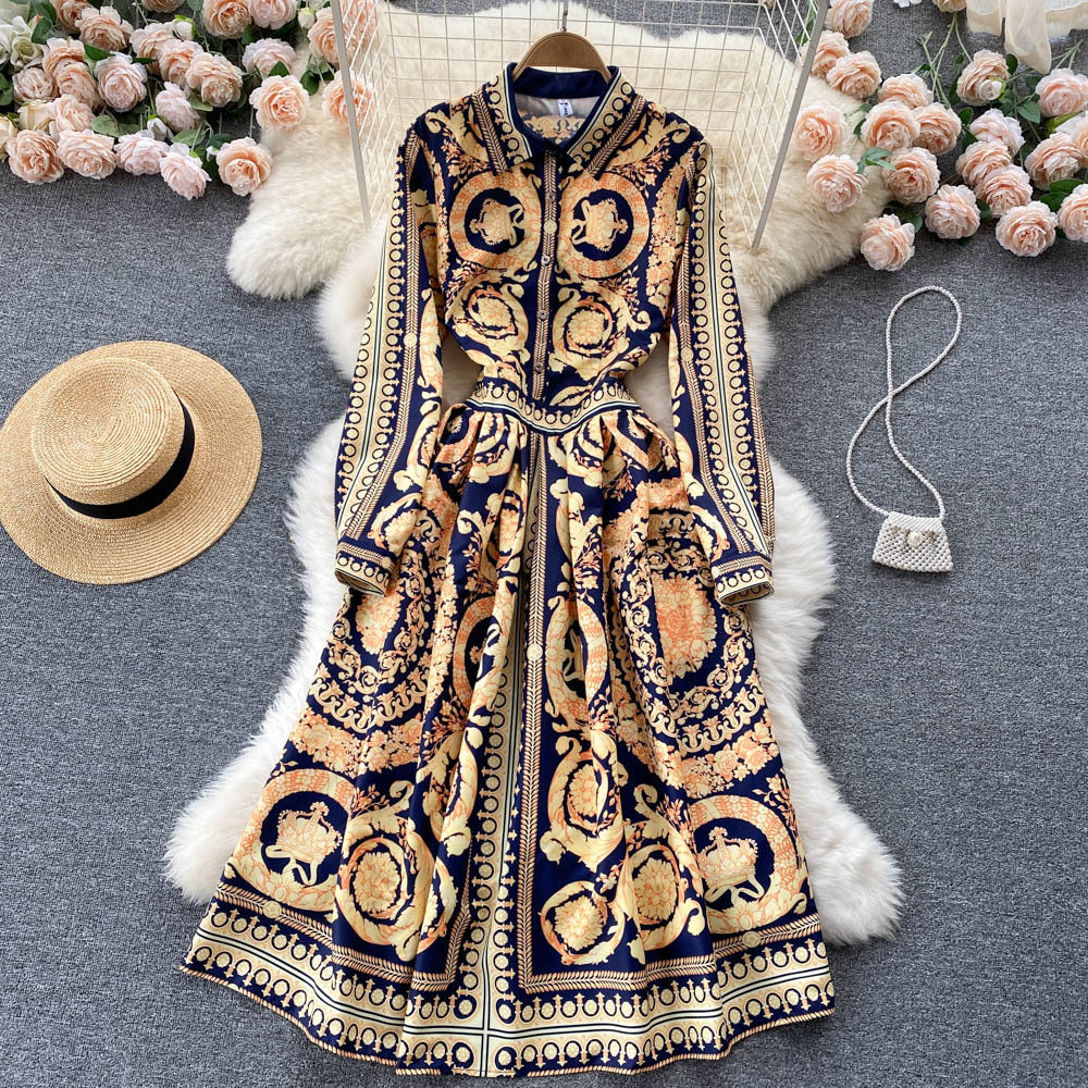 All-match Waist-slimming Dress With Gentle Wind And Big Swing