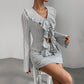 Women's Elegant Fashion Ruffled Slim-fit Suit