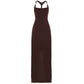 Solid Color Metal Tube Decorative Sheath Dress Fashion Elegant Halter Vest Dress