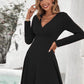 Women's Fashion Temperament Pure Color Slim Fit Dress