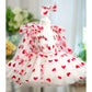 Children Red Love Princess Dress Gown
