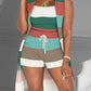 Sunken Stripe Mixed Color Three-piece Suit