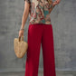 Niche Casual Printed Shirt With Wide-leg Trousers