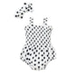 Dot One-piece Romper Head Knot