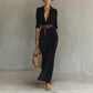 New Waist-tight Long Women's Dress With Belt