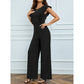 Women's High Waist Ruffles Wide Leg Jumpsuit