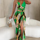 Women's Spandex V-neck Asymmetric Skirt Dress