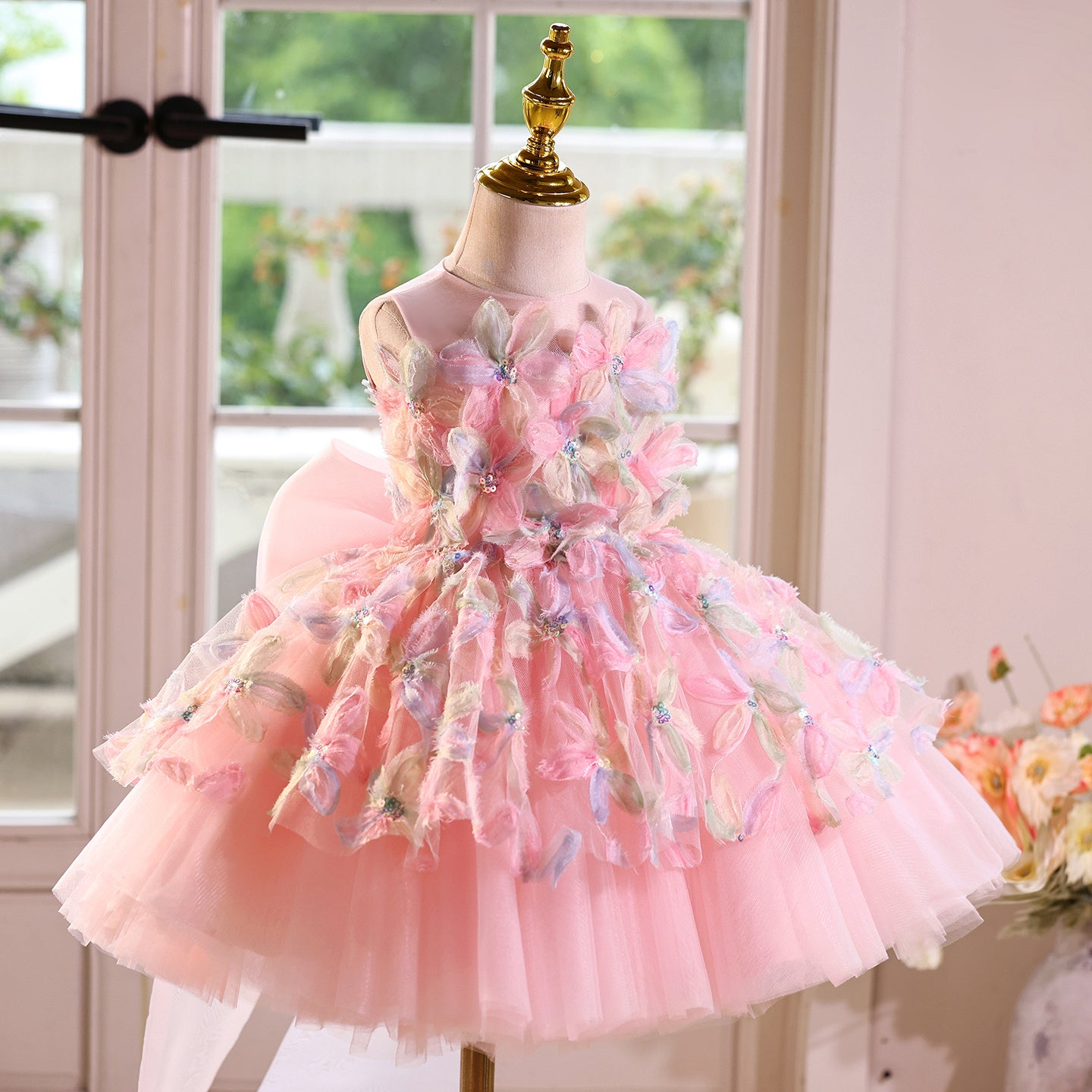 Children's Light Luxury Minority High-end Flower Girl Wedding Dress