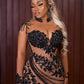 Vêtements indépendants Station eBay Sexy Robe de banquet transparente dorée Jupe hanche Neuf