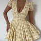 Fashion Pleated Floral Dress Women