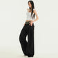 Stitching Waist Head Plaid Casual Pants Loose Wide-leg Pants