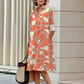 Stripe 3D Digital Printing Animal Grain Loose Dress