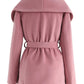 New Women's Lace-up Cross-over Shawl Woolen Coat
