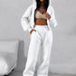 Women's Leak Girth Hat Sweater Ankle Banded Pants Sports Suit