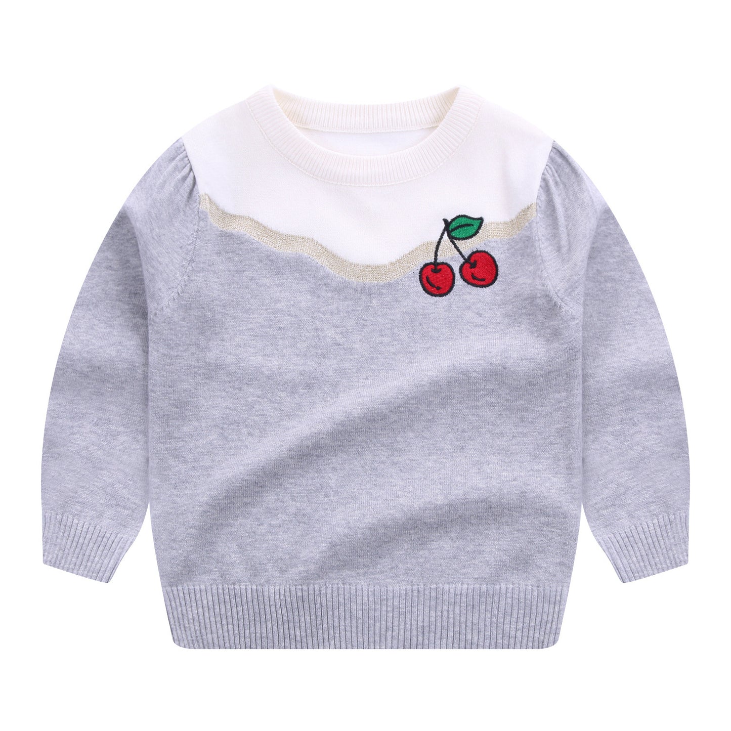 Children's embroidery knitted sweater