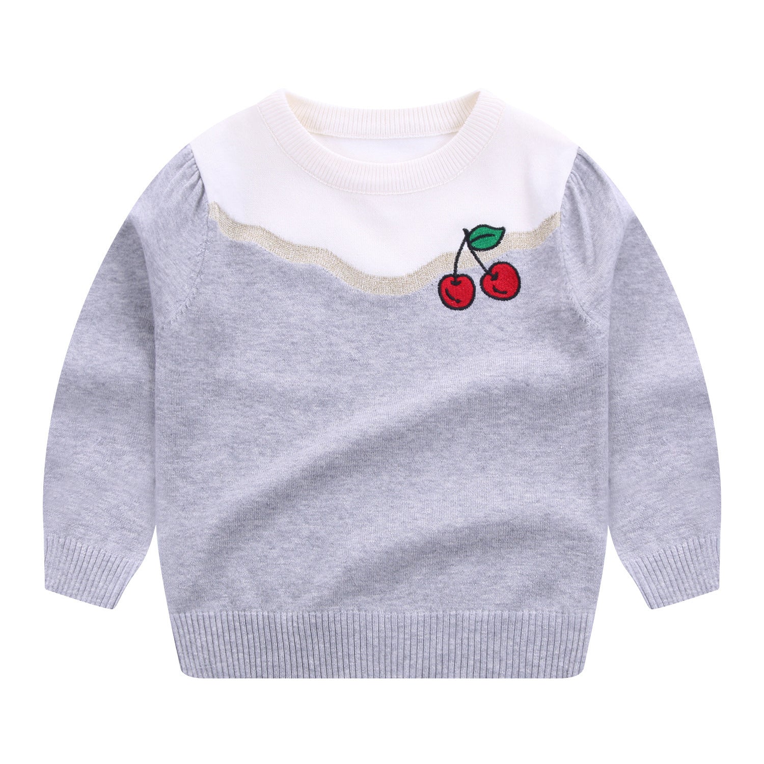 Children's embroidery knitted sweater
