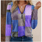 Square New Print Polo Shirt Long Sleeve Women